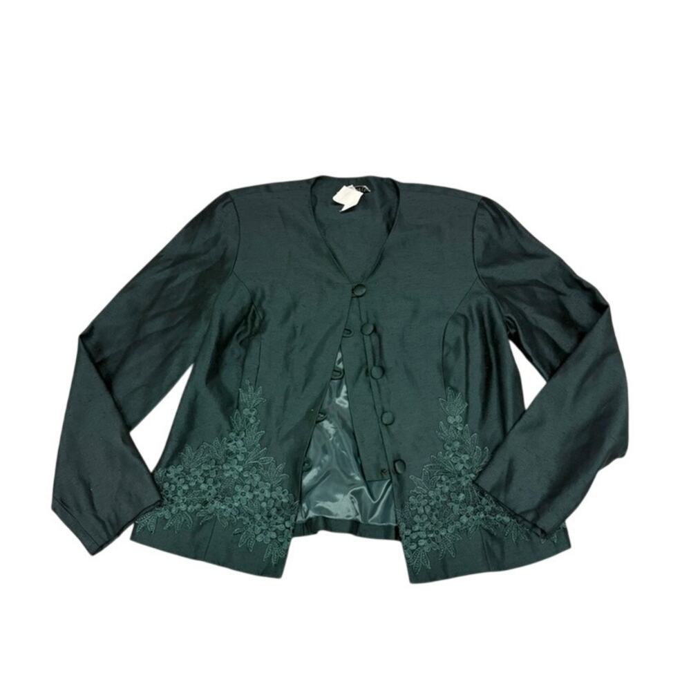 Victoria Morgan Vintage SAMPLE Green Jacket Size 8 Equestrian Holiday